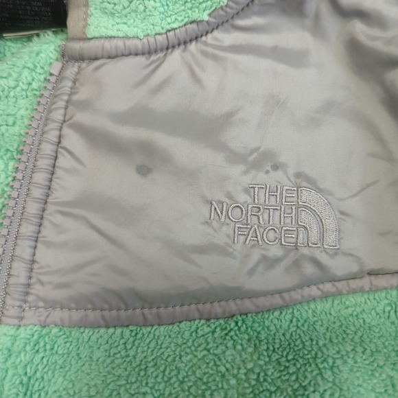 The North Face Hoodie Fleece Girls Large 14/16 Sea Green Full Zip Jacket 320 - Picture 5 of 7
